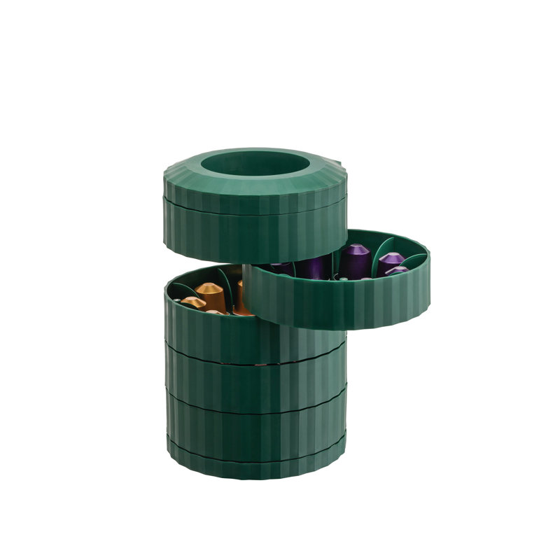 Alessi Plisse Coffee Capsule Holder  , Green