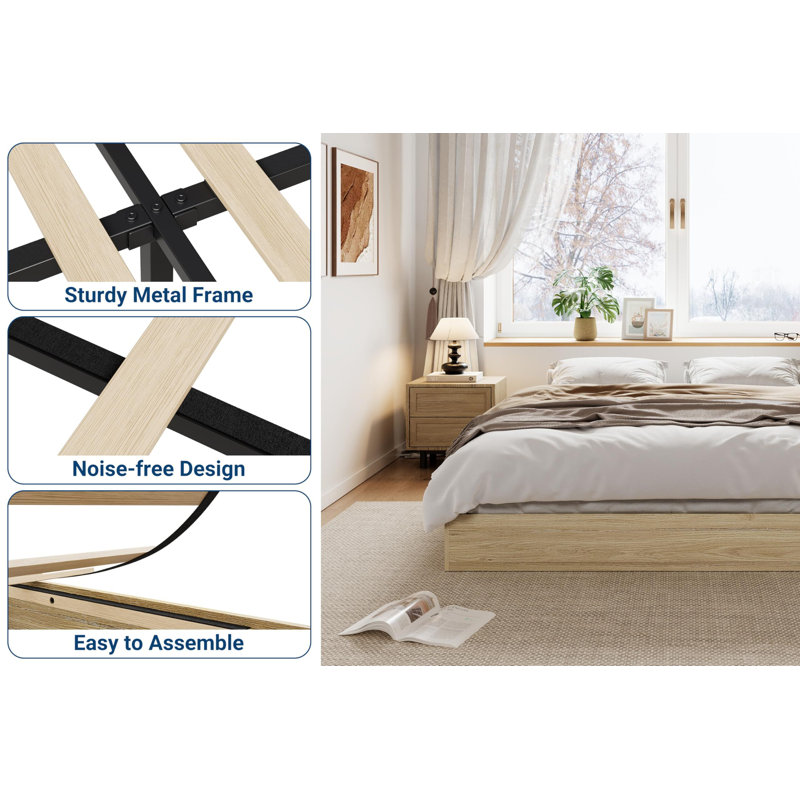 Ebern Designs Wood Platform Bed Frame - No Headboard
