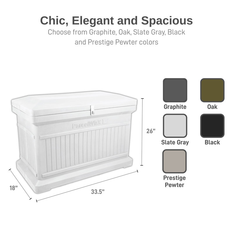 Boîte de dépôt Olgrah Home Accents, Gris ardoise