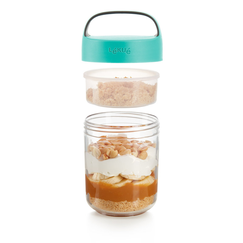 Lékué Jar To Go Turquoise,  400 ml, Turquoise