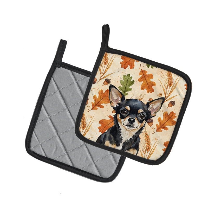 Paire de supports à casseroles chihuahua