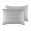 Édredon pour lit simple / simple TG 3 pièces avec pince rayée tissée, rembourrage, -, motif gris lavable à la machine, étiqueté, nettoyer les taches-118755813