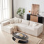 Canapé modulaire en L en mousse de velours côtelé Minimalist-176012901