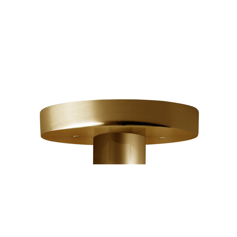 Plafonnier semi-encastré en céramique Radiance, Argile Canyon, Laiton brossé, H 7 po x l 12 po x P 12 po