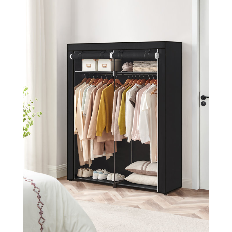 Illughi 140cm Portable Wardrobe, Black