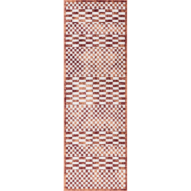 Nikita SpinClean Faded Geometric Machine Washable Area Rug, Runner 2'8" x 8'