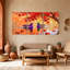 «Birds Autumn Leaves Ducks Water Reflections», ensemble de 3 impressions sur toile-237247727