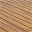 Table de salle à manger d'extérieur en bois massif de 69 po