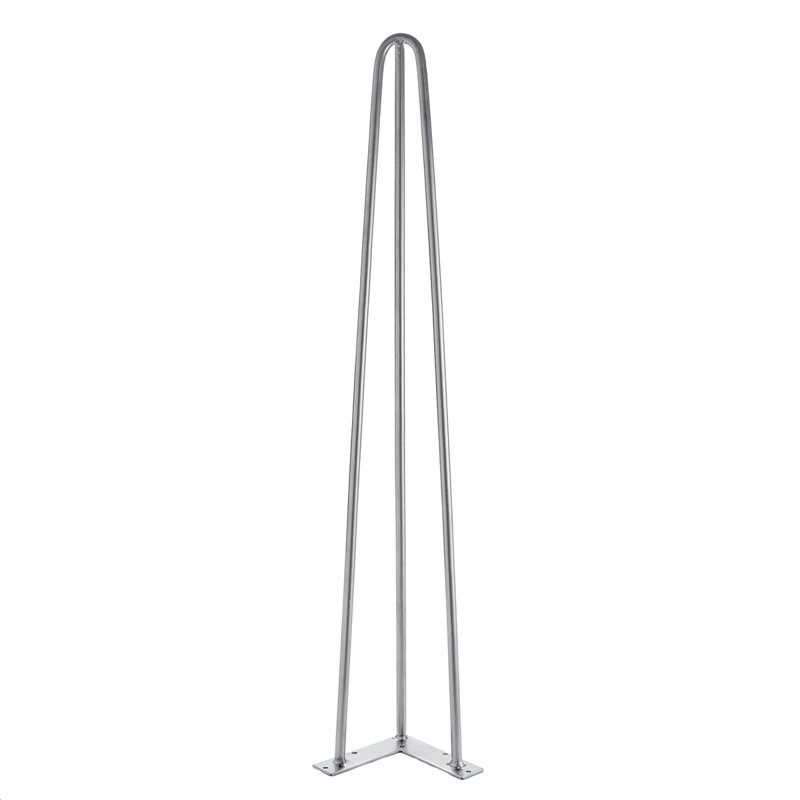 Tessio Table Leg, Silver, 71cm H x 9cm W x 9cm D