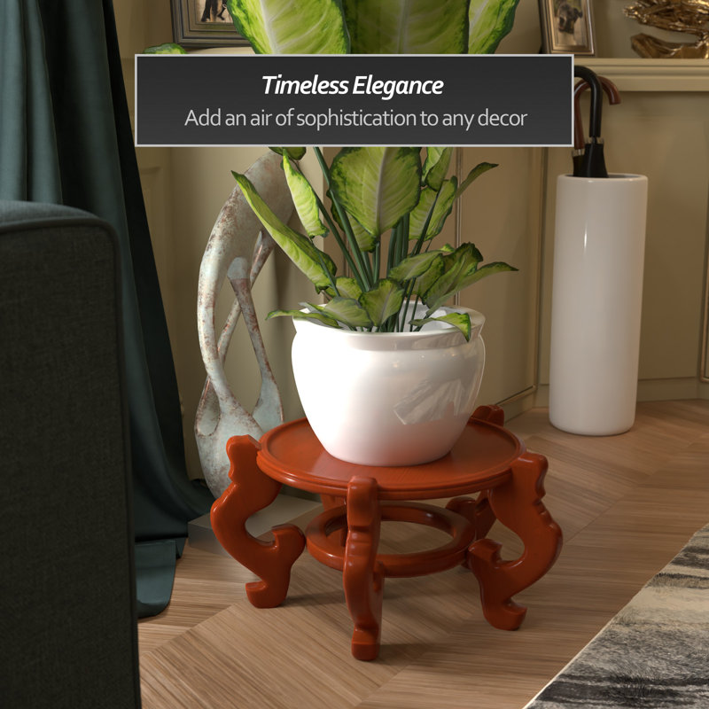 Levion Solid Wood Plant Stand, 11.75" H x 15.5" W x 15.5" D