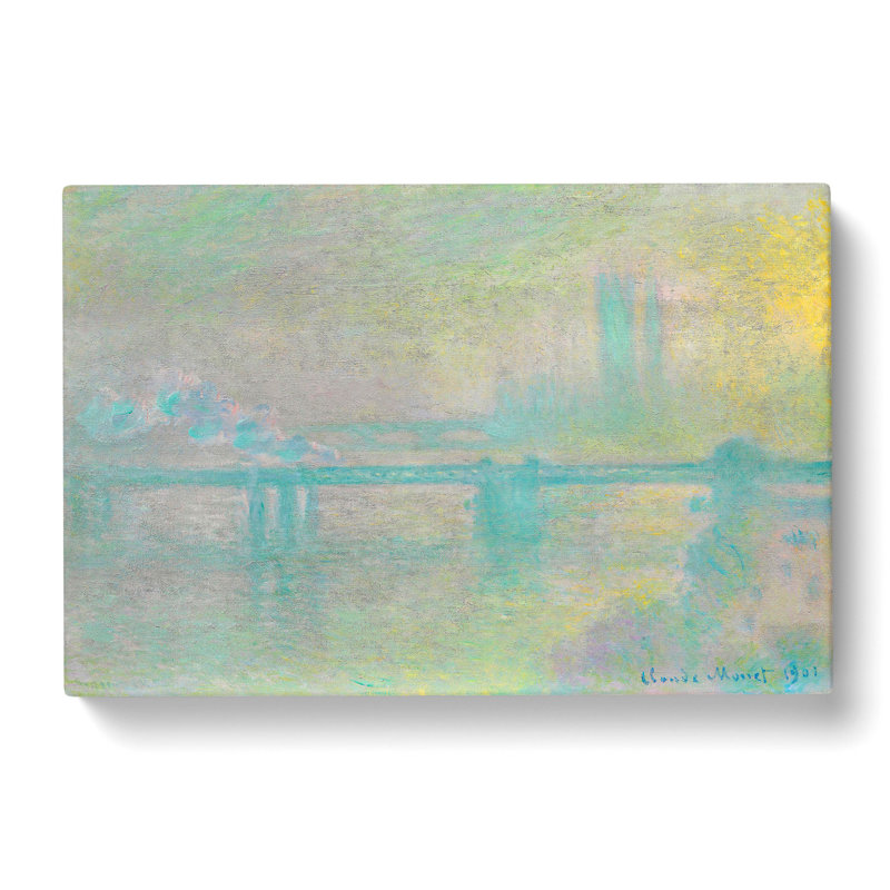 Charing Cross Bridge London by Claude Monet - Wrapped Canvas, 35cm H x 50cm W x 3cm D