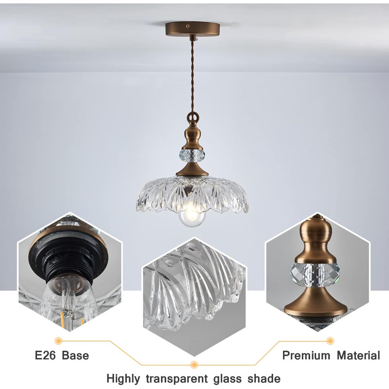 Vintage Glass Pendant Light
