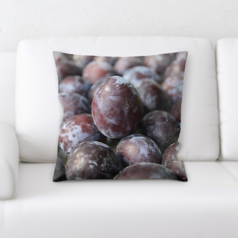 Coussin décoratif prune