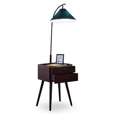 Walnut Solid Wood + Iron Free form Floor Lamps