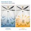 142cm 5 - Blade Reversible Ceiling Fan With LED Light and Remote Control