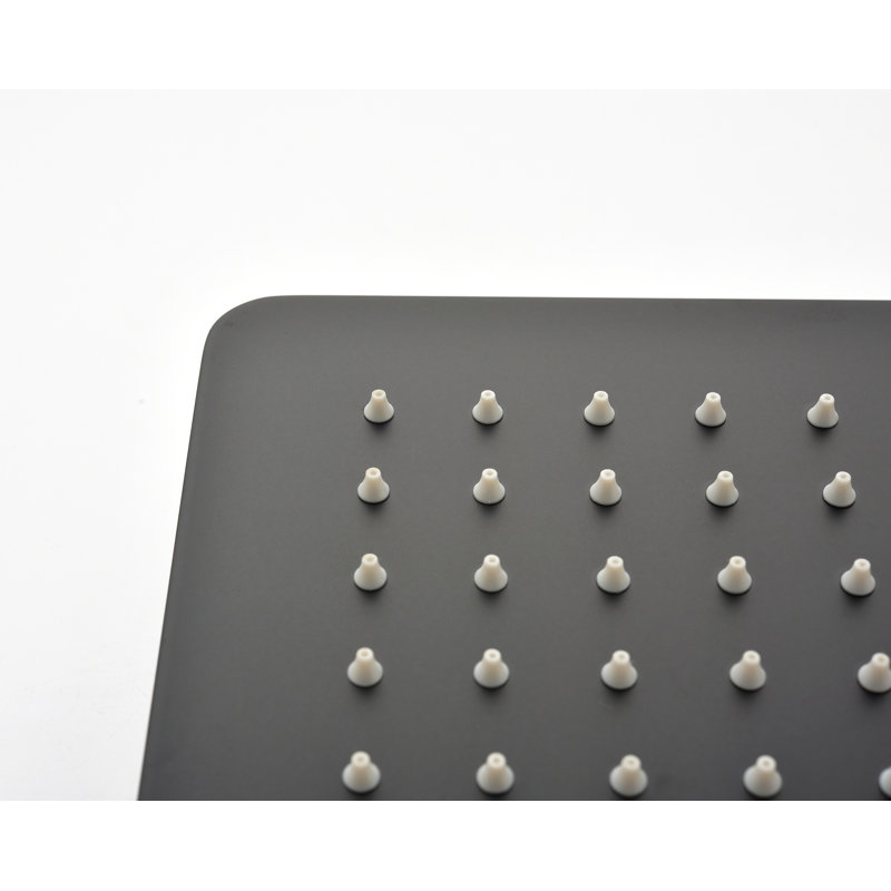 Rain Fixed Shower Head 2.5 GPM GPM, Matte Black