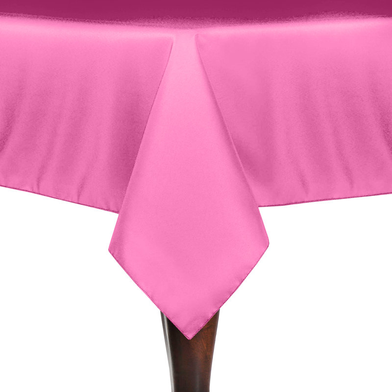 Ultimate Textile Square Polyester Linen Tablecloth, 3, Neon Pink