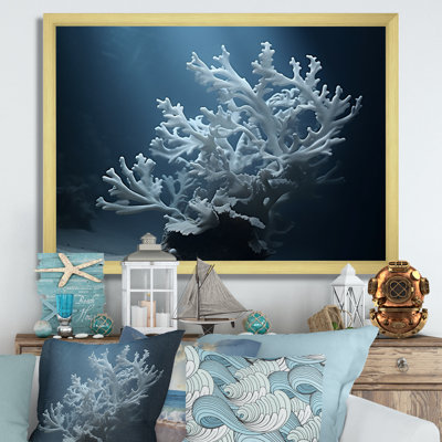 Anémone noire et bleue sur toile