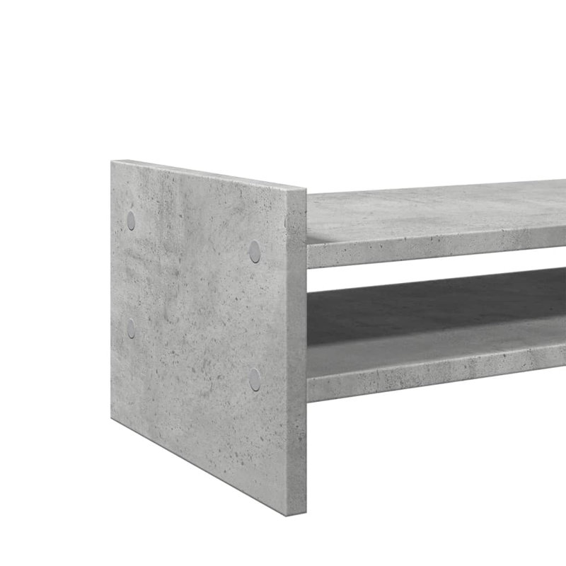 Shirleyan Manufactured Wood Monitor Stand, Concrete Grey