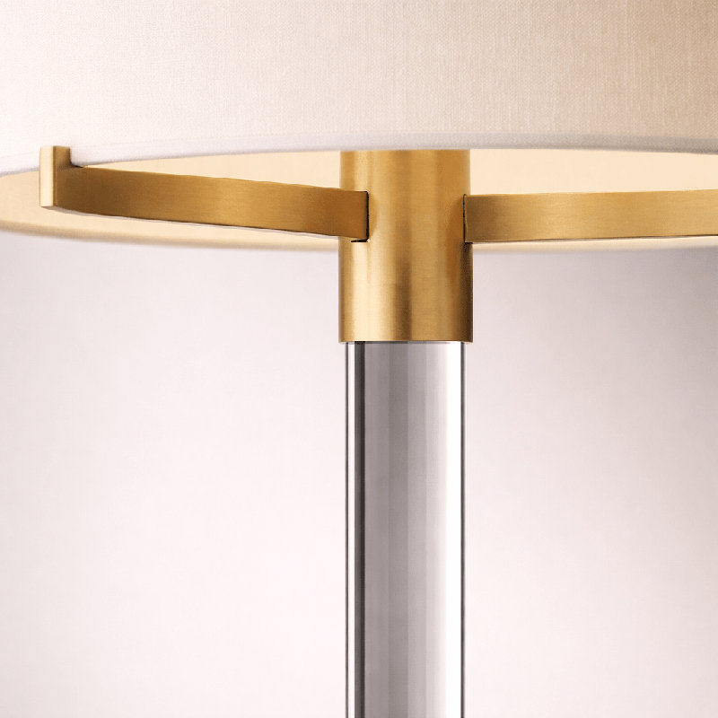 Laughton Aged Brass Crystal Table Lamp
