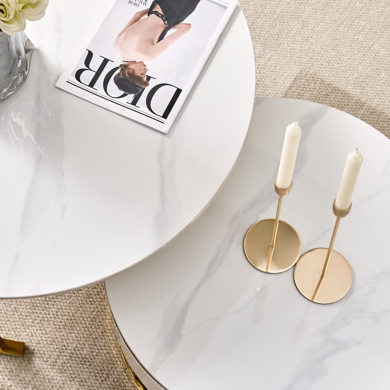 Lift Top Coffee Table with Storage, 45cm H x 80cm L x 80cm W, Gold
