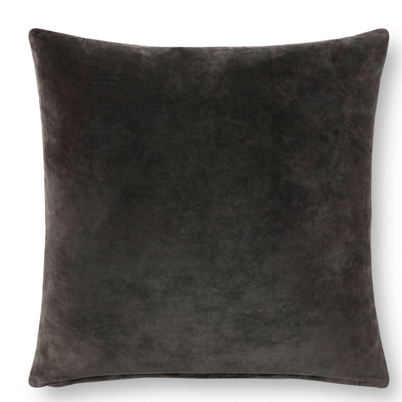 Coussin en coton Glaucia, Sauge, Pas de bourre