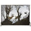 Deer on the Loose Single Panel Fireplace Screen
