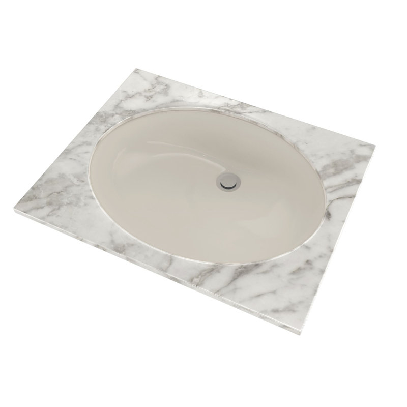 TOTO Oval Undermount Bathroom Sink, Sedona Beige, Sedona Beige
