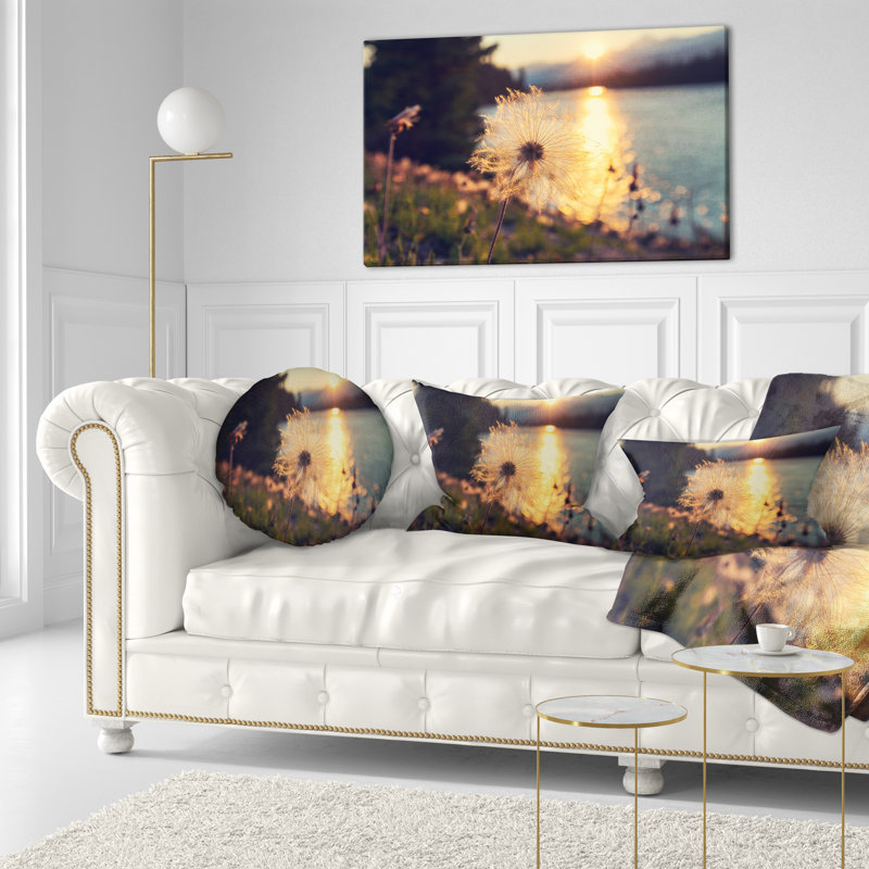 Coussin lombaire floral en coton arctique