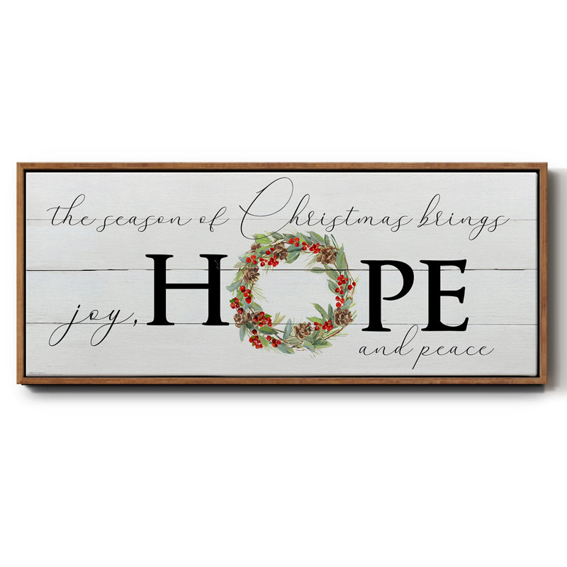 Joy Hope and Peace - Toile encadrée