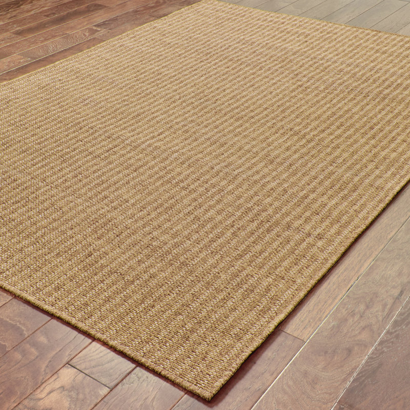 Tapis intérieur / extérieur brun / brun clair South Hampton, Rectangle 5 pi 3 po x 7 pi 6 po