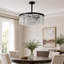 Lustre en cristal 9 lumières 23,6 po à double fixation (luminaire suspendu) 9 lumières