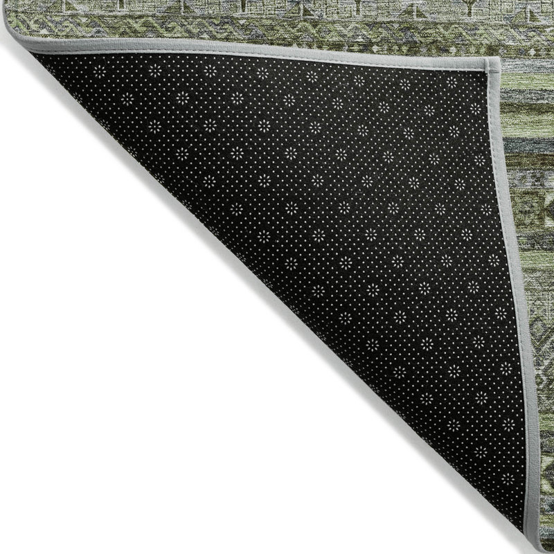 Tapis extérieur lavable 9 pi x 12 pi vert olive et vert fougère