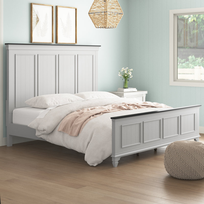Colburn Solid and Manufactured Wood Panel Bed, King