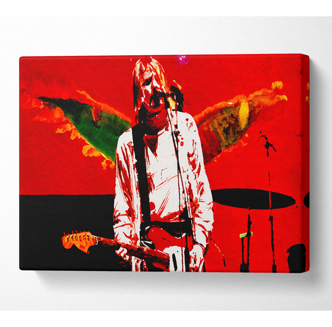 Kurt Cobain Angel Wings - Kunstdrucke auf Leinwand - Wrapped Canvas