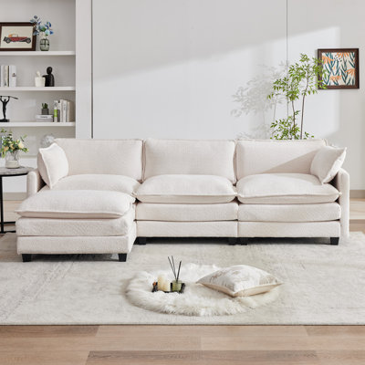 Canapé modulaire en L avec accoudoirs Redenius