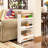 4 Tier Slim Storage Cart With Handle, Slide Out Storage Rolling Utility Cart Mobile Shelving Unit Organizer Trolley-100022611