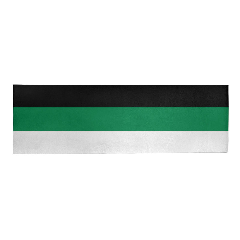 Tapis à rayures vert/noir, Tapis de couloir 2 pi 6 po x 8 pi