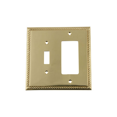 Rope 2-Gang Toggle Light Switch / Rocker Combination Wall Plate