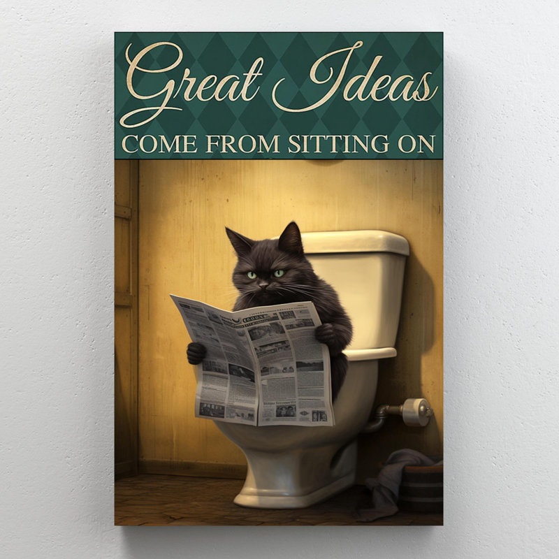 «Izhane Great Ideas Come From Sitting On 1», impression sur toile, H 14 po x l 11 po x P 1,25 po