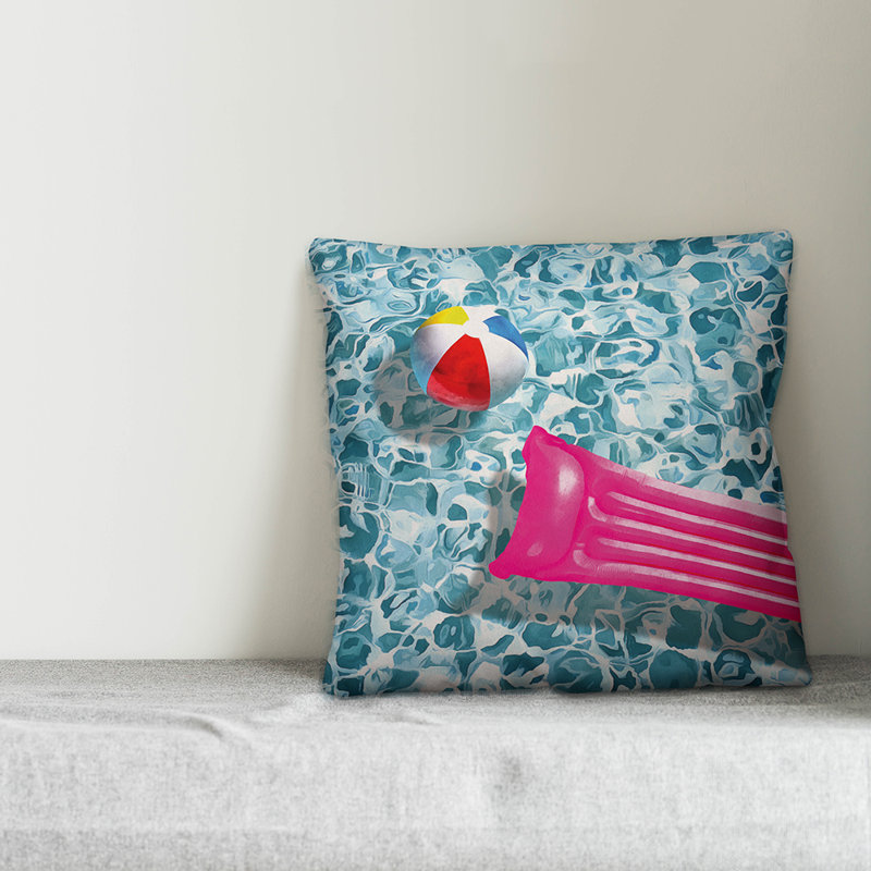 Summer Fun Reversible Throw Pillow