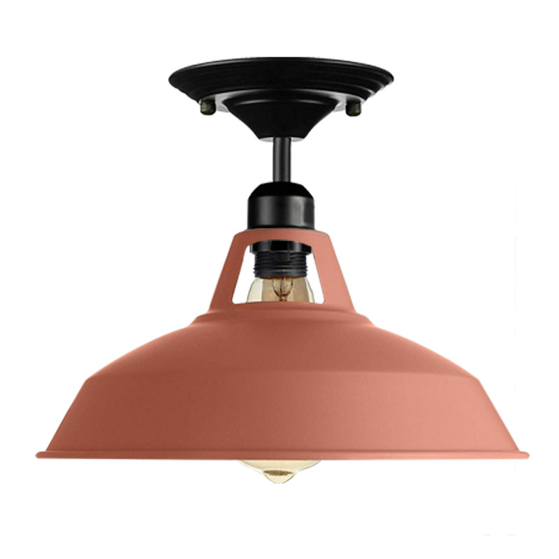 Lina Semi Flush Mount, Black, Pink