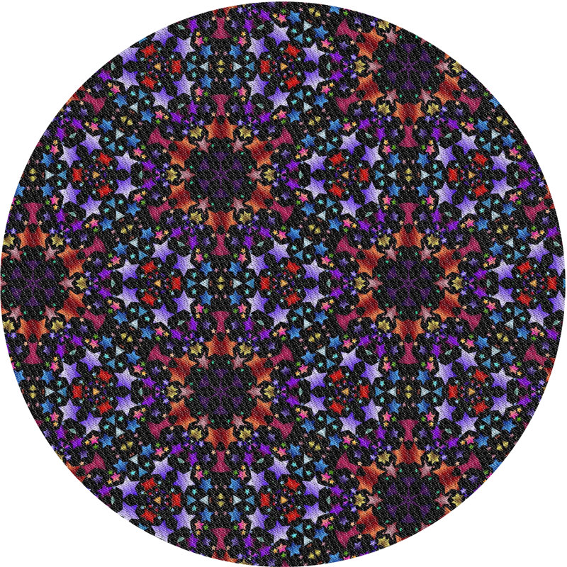 Mauve Tapis décoratif, Rond 4 pi