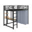 Lit mezzanine en métal avec bureau, tablettes, prise de courant, lumière DEL et garde-robe-729738162-729738174