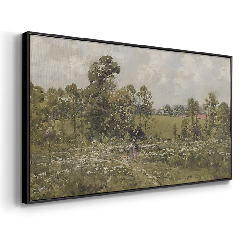 Série paysage - MCXVII - Toile tendue avec châssis encadré - Prêt à être accroché, H 21 po x l 41 po, Noir