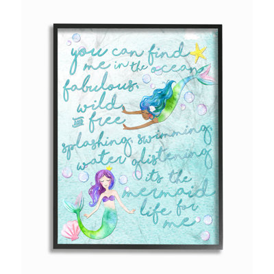 «Mermaid Life for Me», estampe numérique, lettres d'art textuel