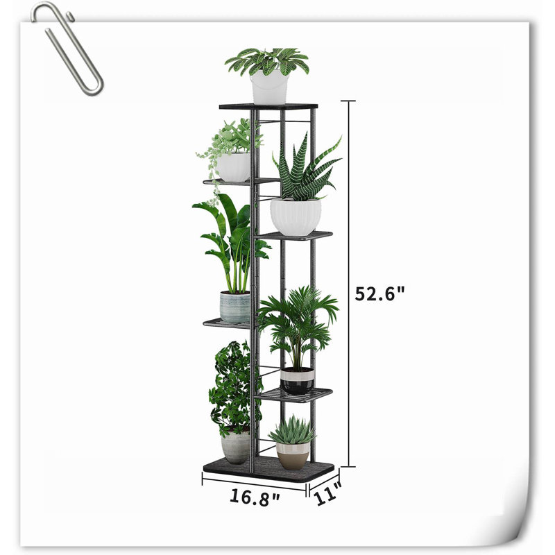 Support à fleurs simple en métal robuste à 6 niveaux à 7 niveaux