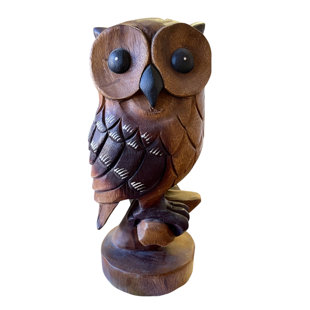 Figurine hibou sculpté à la main