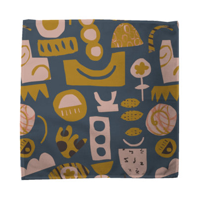 Cahl 100% Cotton Geometric Square Napkin