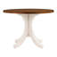 Table de salle à manger Mid-Century ronde en bois massif, mobilier pratique compact pour les petits espaces de vie